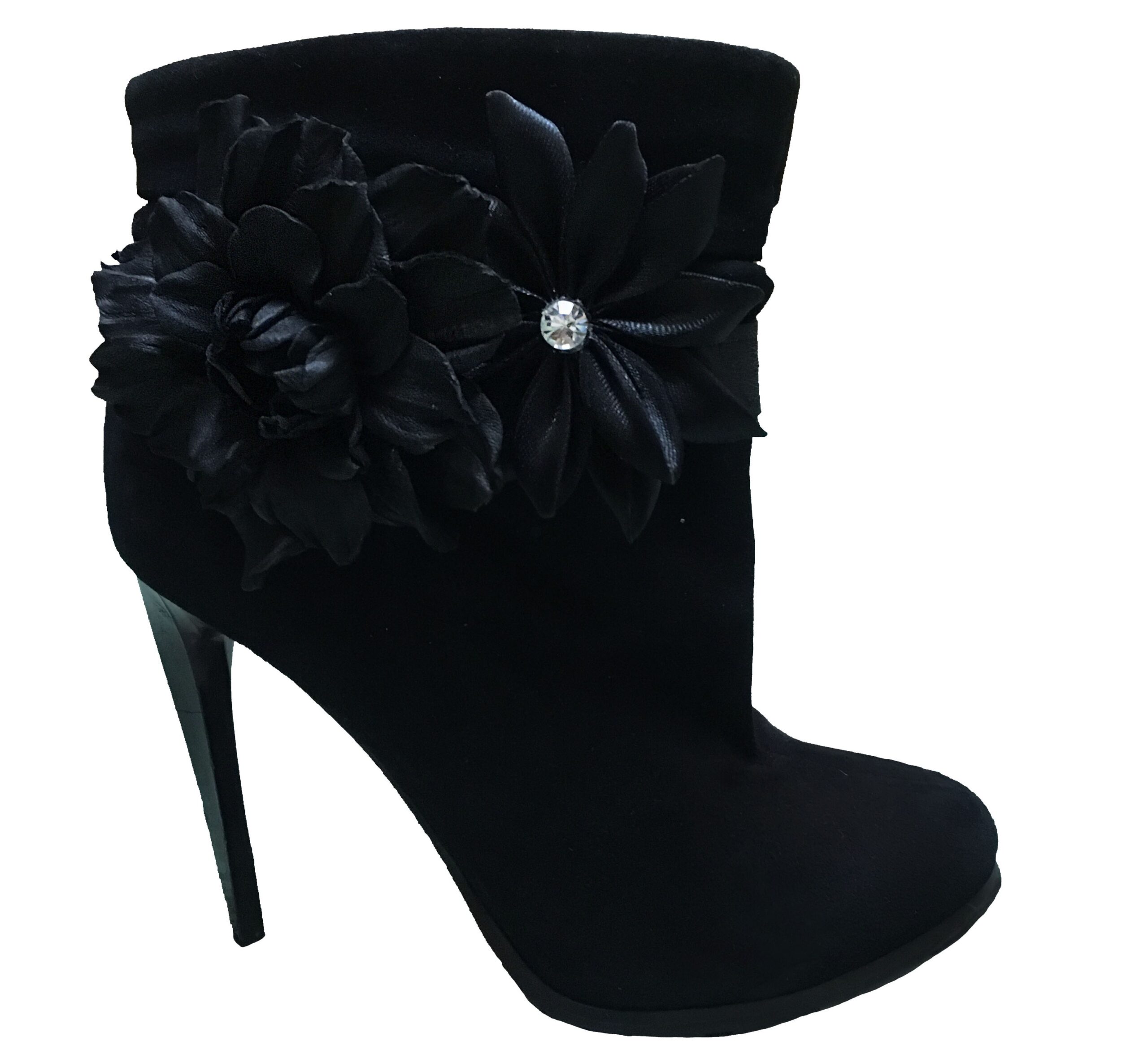 FLOWER LEATHER BOOT STRAPS