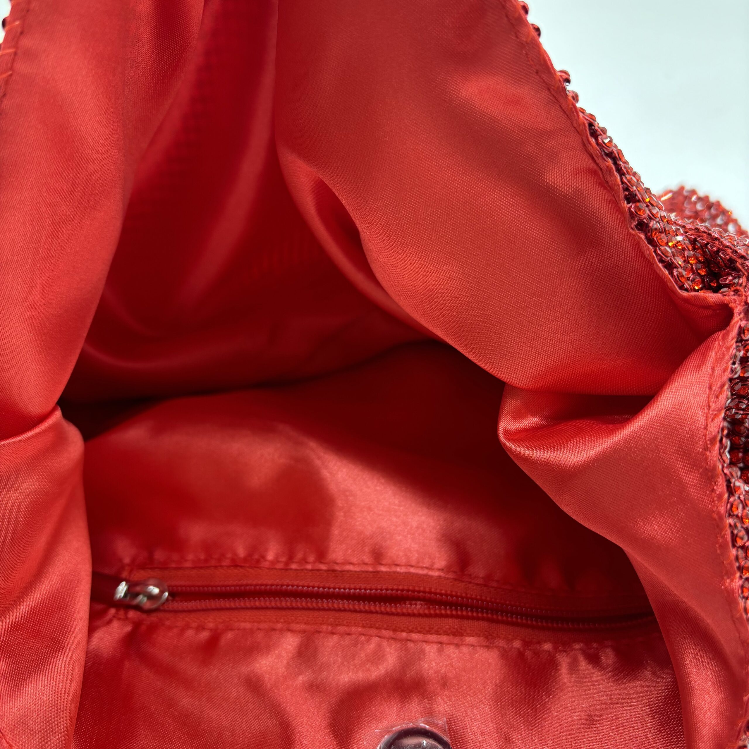 JASMINE RED LUXURY CRYSTAL MESH BAG - Image 2